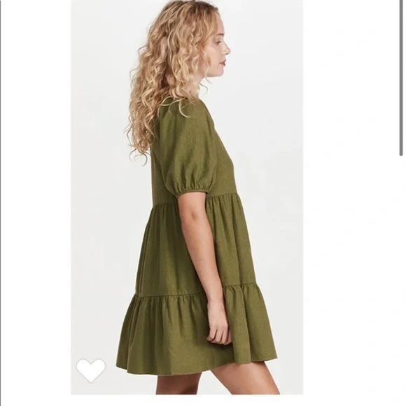 Madewell Olive Green Mini Dress - Picture 4 of 13